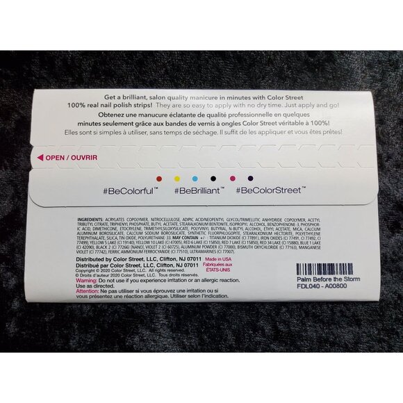 Color Street 100% Nail Polish Strips - New "palm before the storm" - Picture 2 of 2